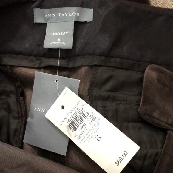 🌺🌺 TWO NWT ANN TAYLOR VELVET PANTS SIZE 8 - Picture 12 of 16